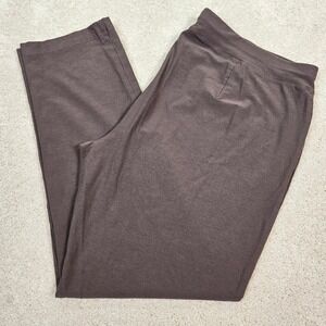 Eileen Fisher Womens XL Cocoa Brown Quiet Luxury Minimalist Stretch Pull On Pant